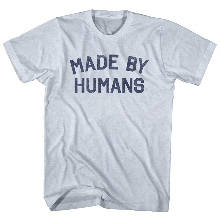Made By Humans Adult Tri-Blend T-shirt - Athletic White