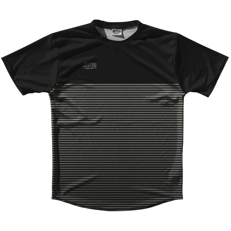 Black And Cool Grey 10 Rise Ultras Tennis Shirt Crew Neck - Black & Cool Grey