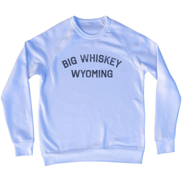 Big Whiskey Wyoming Adult Tri-Blend Sweatshirt - White