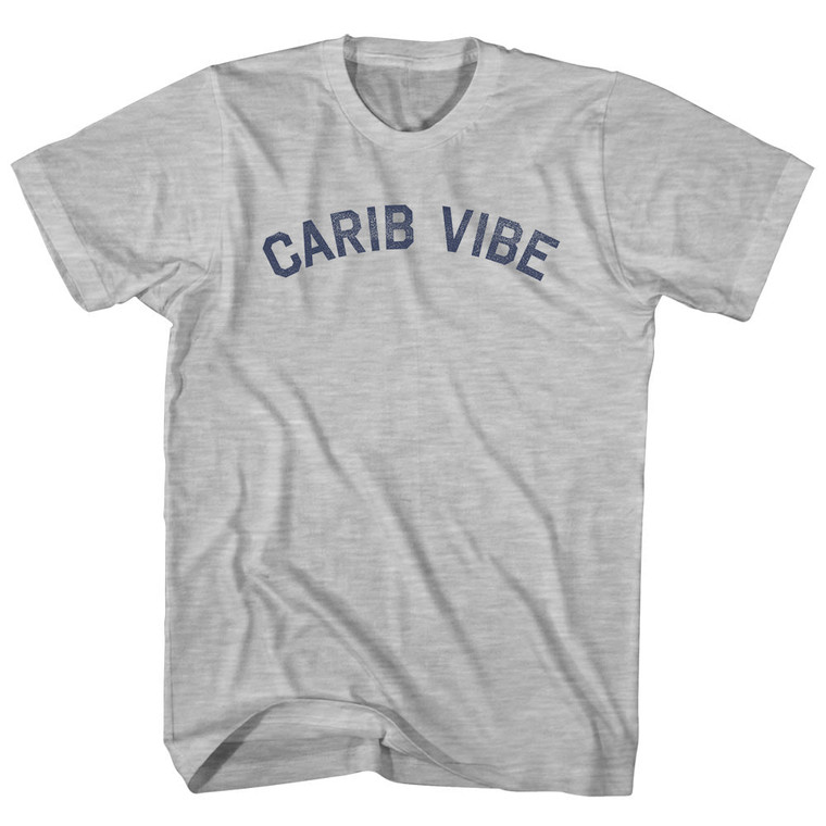 Carib Vibe Womens Cotton Junior Cut T-Shirt - Grey Heather