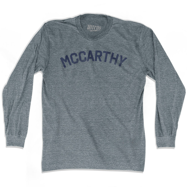 McCARTHY Adult Tri-Blend Long Sleeve T-shirt - Athletic Grey