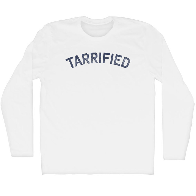 Tarrified Adult Cotton Long Sleeve T-shirt - White