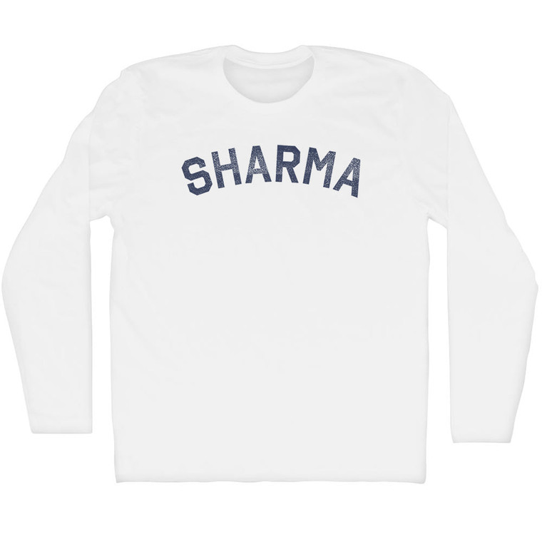 Sharma Adult Cotton Long Sleeve T-shirt - White