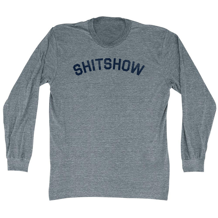 Shitshow Adult Tri-Blend Long Sleeve T-shirt - Athletic Grey