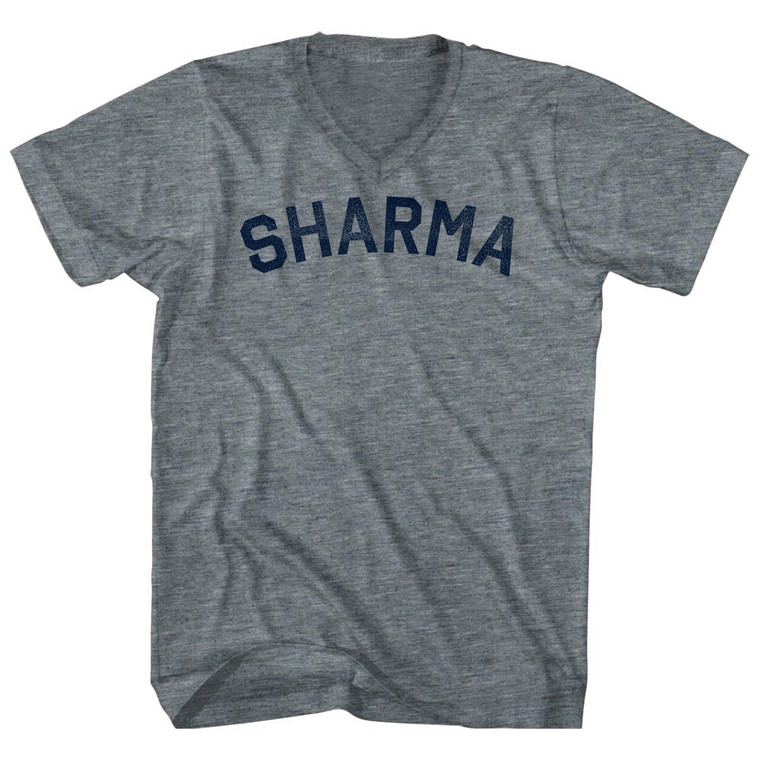 Sharma Tri-Blend V-neck Womens Junior Cut T-shirt - Athletic Grey