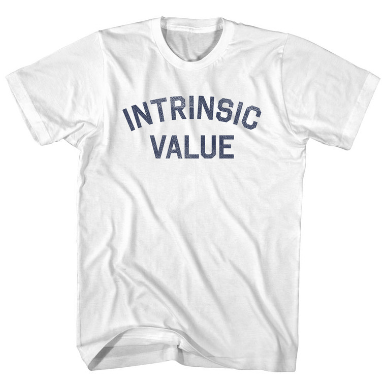 Intrinsic Value Adult Cotton T-shirt - White