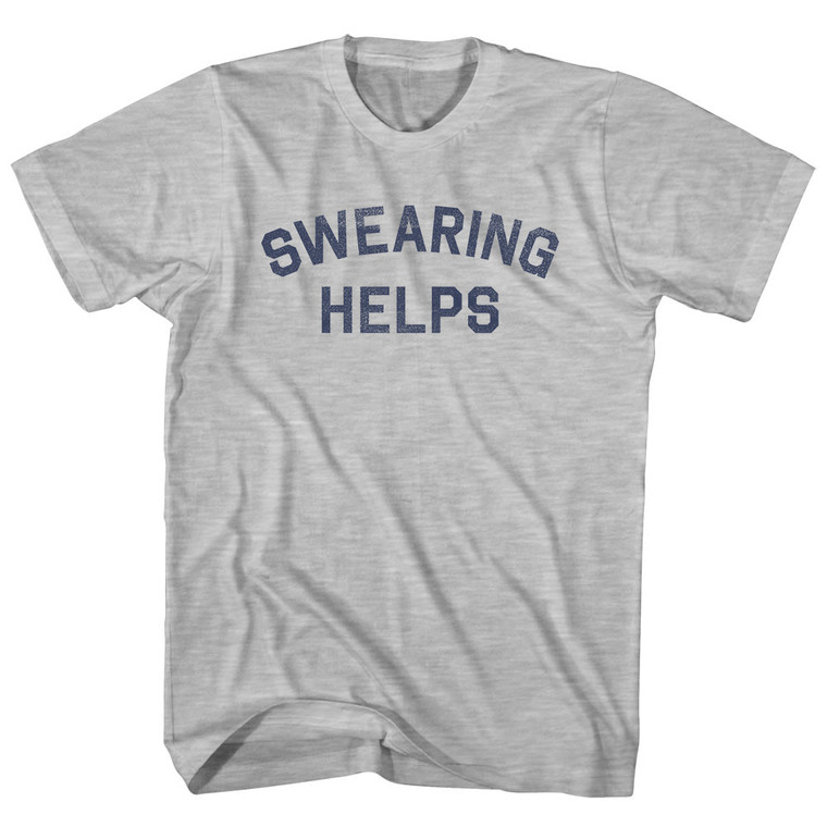 Swearing Helps Womens Cotton Junior Cut T-Shirt - Grey Heather