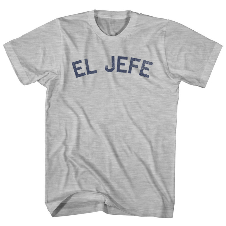El Jefe Adult Cotton T-shirt - Grey Heather El Jefe Adult Cotton T-shirt - Grey Heather