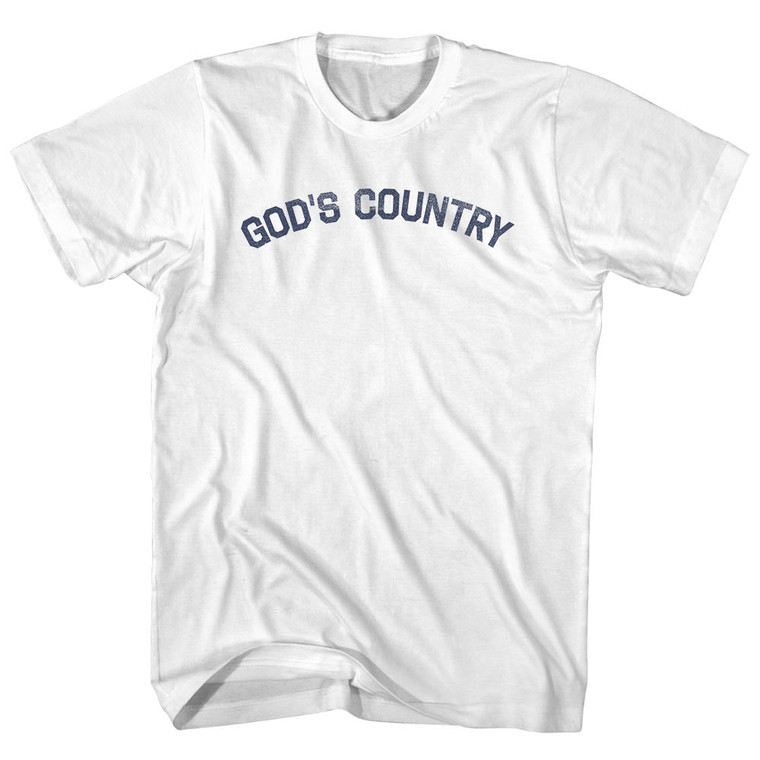 God's Country Adult Cotton T-shirt - White