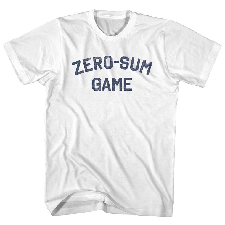 Zero-Sum Game Womens Cotton Junior Cut T-Shirt - White