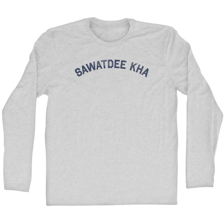 Sawatdee Kha Adult Cotton Long Sleeve T-shirt - Grey Heather