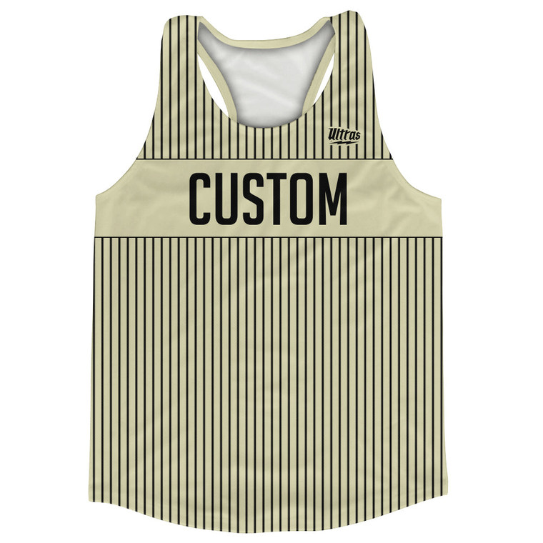 Pinstripes Custom Finish Line Running Track Tops Made In USA - Vegas Gold and Black Pinstripes Custom Finish Line Running Track Tops Made In USA - Vegas Gold and Black