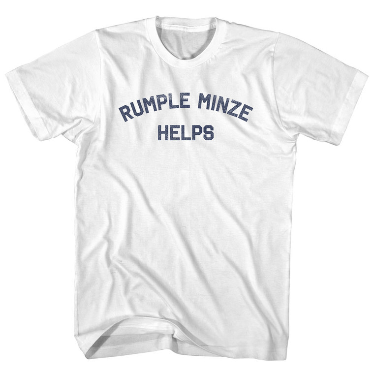 Rumple Minze Helps Womens Cotton Junior Cut T-Shirt - White