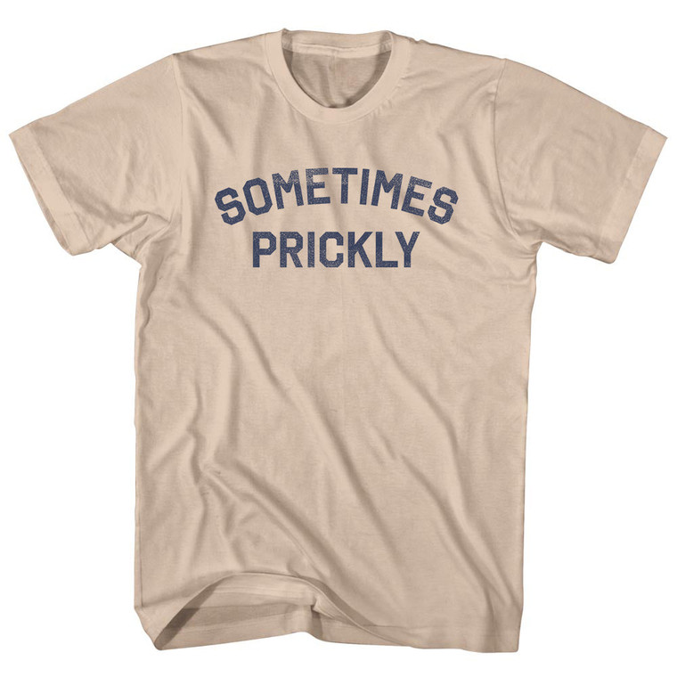 Sometimes Prickly Adult Cotton T-shirt - Creme