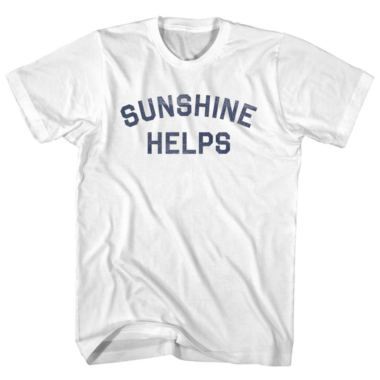 Sunshine Helps Adult Cotton T-shirt - White