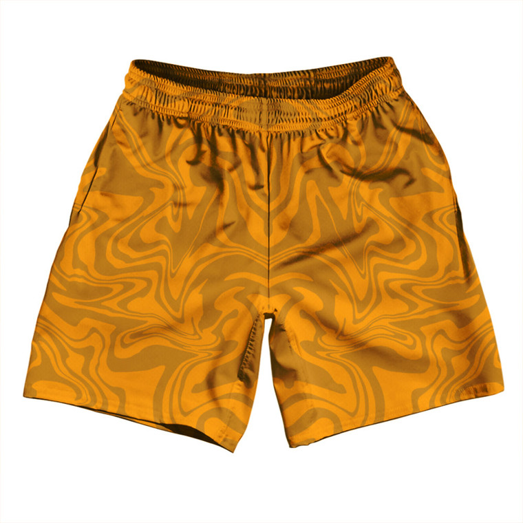 Vapor Design Athletic Running Fitness Exercise Shorts 7" Inseam Shorts Made In USA - Orange and Burnt Orange