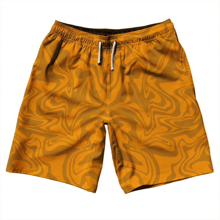 Vapor Design 10" Swim Shorts Made in USA - Orange and Burnt Orange