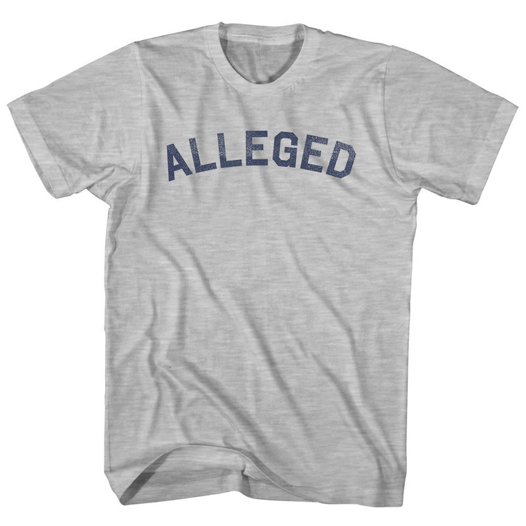 Alleged Adult Cotton T-shirt - Grey Heather