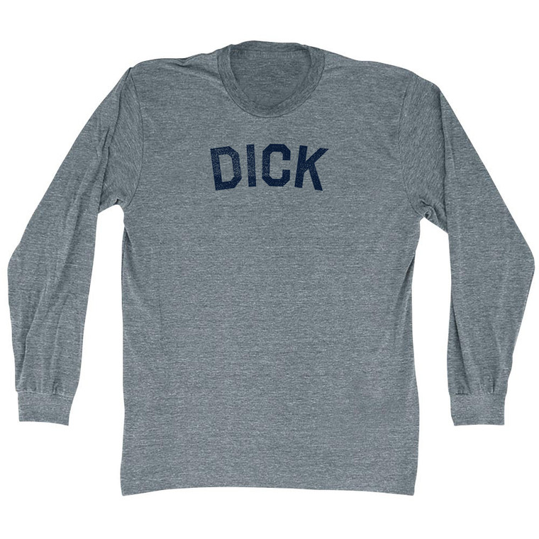 D*ck Adult Tri-Blend Long Sleeve T-shirt - Athletic Grey