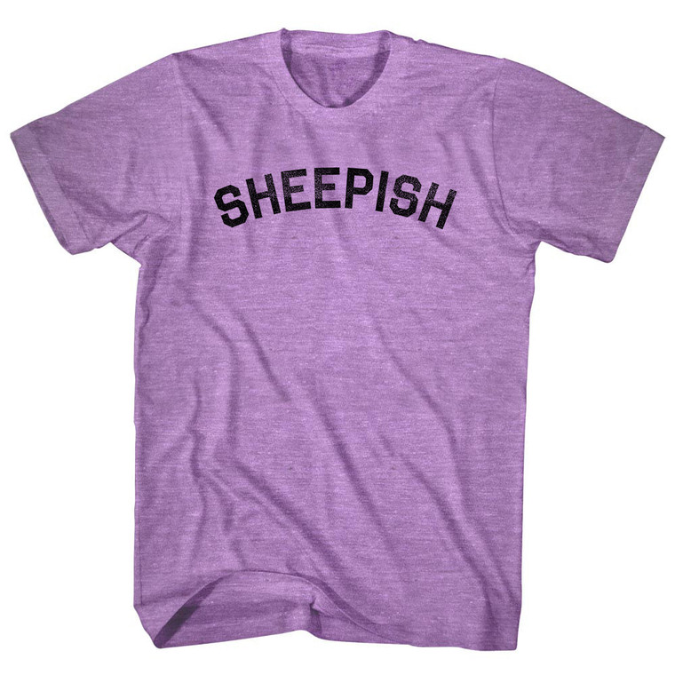 SHEEPISH Adult Tri-Blend T-shirt - Athletic Purple