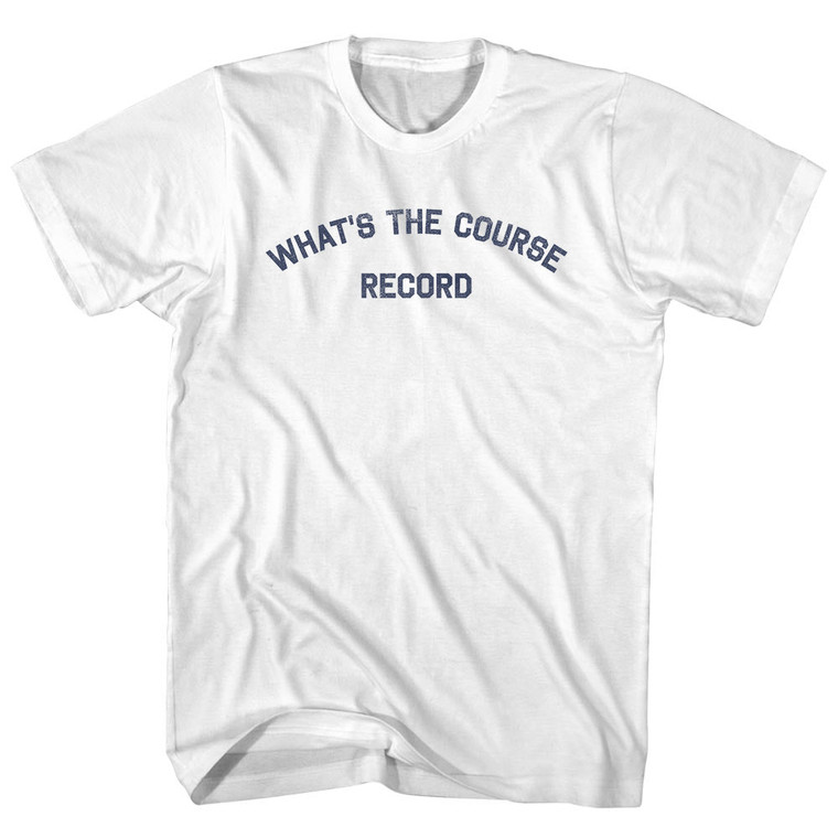 What's The Course Record Youth Cotton T-shirt - White