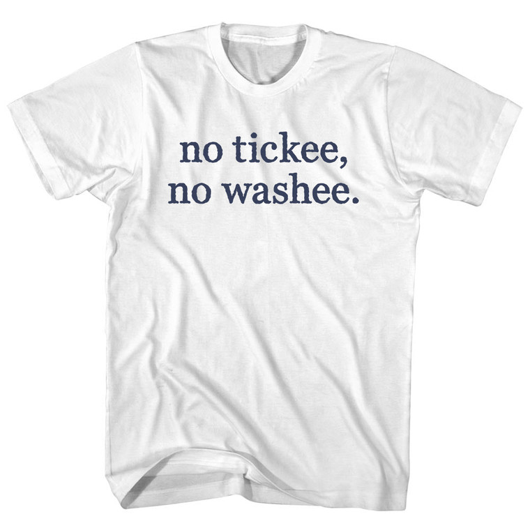 No Tickee, No Washee. Rage Font Youth Cotton T-shirt - White