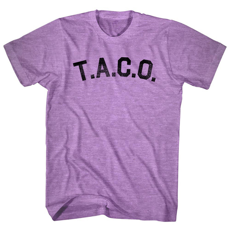 TACO Trump Always Chicken Out Adult Tri-Blend T-shirt - Athletic Purple