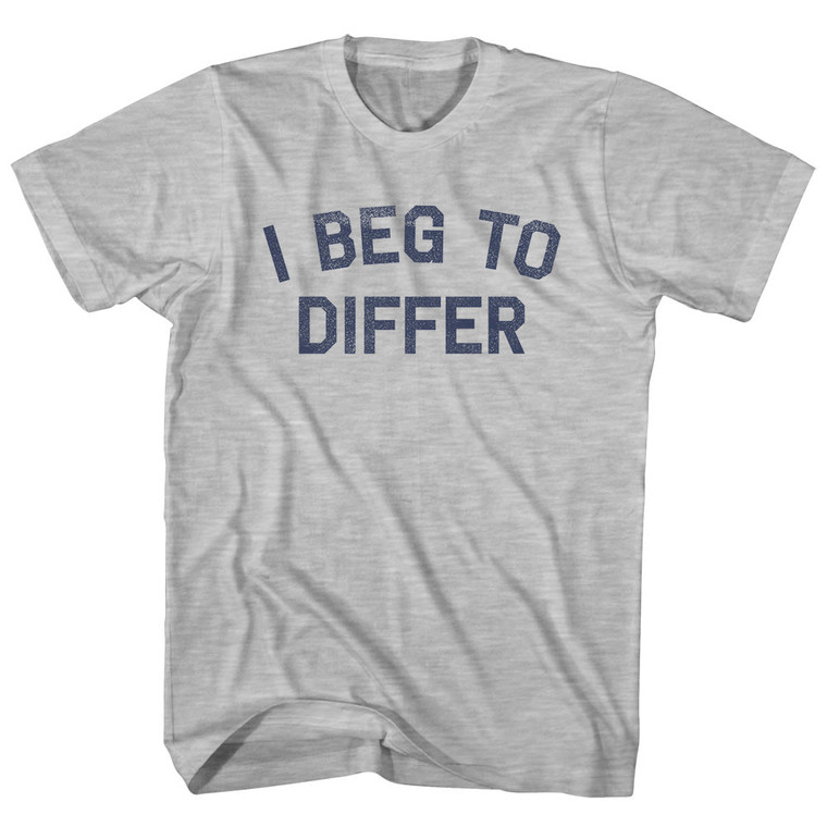 I Beg To Differ Youth Cotton T-shirt - Grey Heather