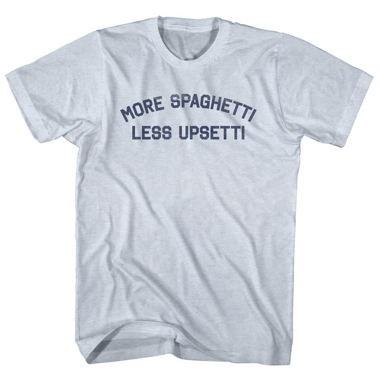 More Spaghetti Less Upsetti Adult Tri-Blend T-shirt - Athletic White