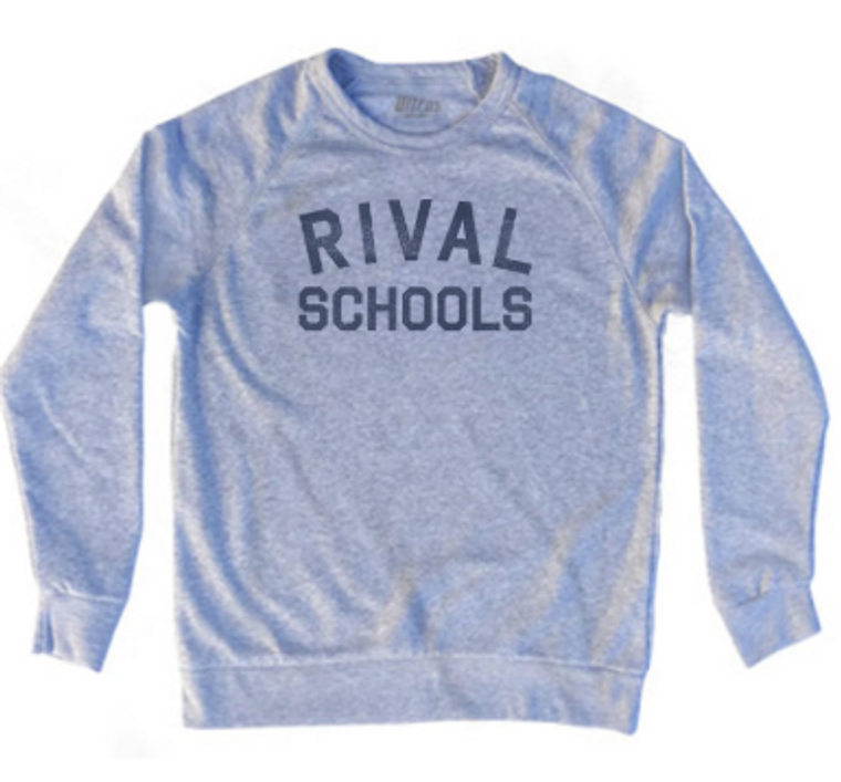 ADULT MEDIUM- RIVAL SCHOOLS- HEATHER GREY Sweatshirt- Final Sale Z22