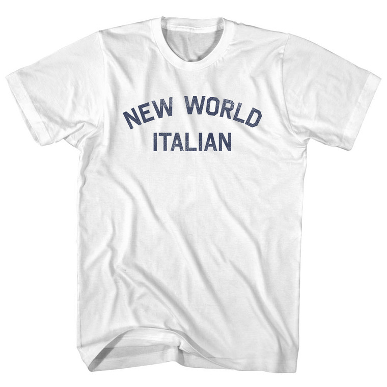 New World Italian Youth Cotton T-shirt - White