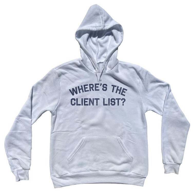 Where's The Client List Cotton-Poly Blend Hoodie - White