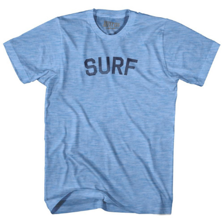 ADULT MEDIUM- Surf Adult Tri-Blend T-Shirt-Athletic Blue- Final Sale Z5