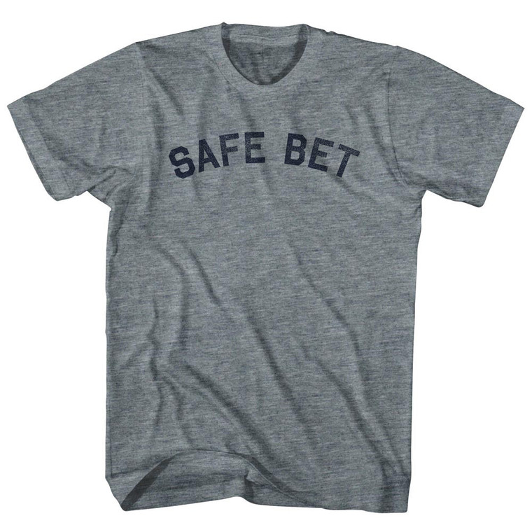 Safe Bet Womens Tri-Blend Junior Cut T-Shirt - Athletic Grey