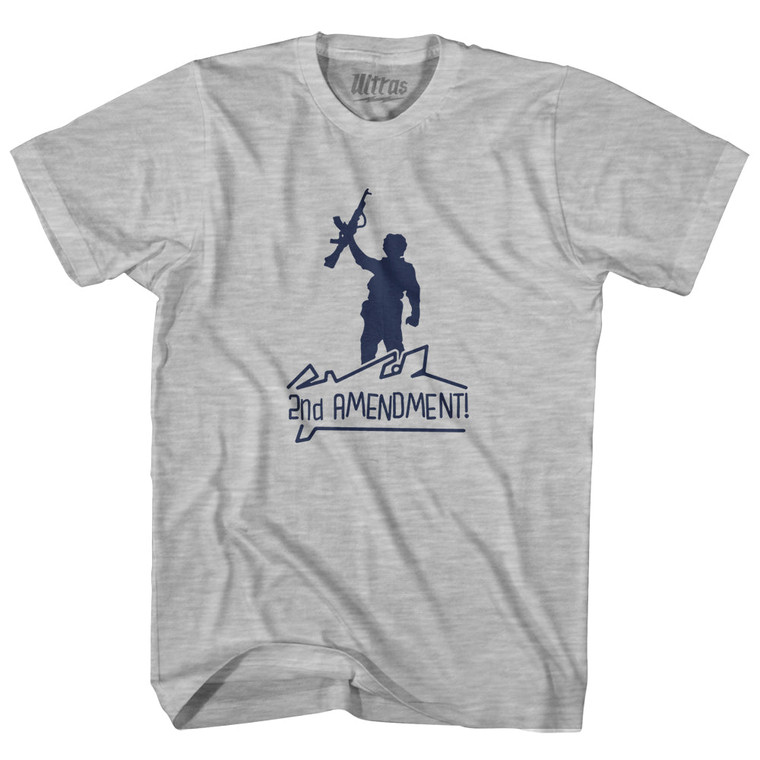 Wolverines Second Amendment Adult Cotton T-shirt - Grey Heather Wolverines Second Amendment Adult Cotton T-shirt - Grey Heather