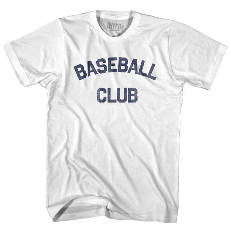 Baseball Club Adult Cotton T-shirt White