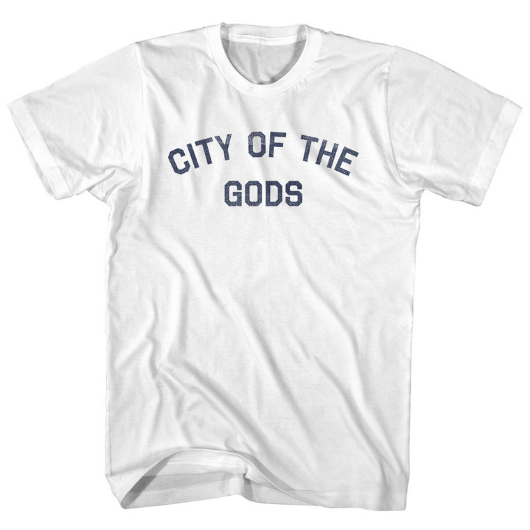 City of the Gods Womens Cotton Junior Cut T-Shirt - White