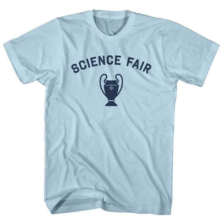 Science Fair Trophy Adult Cotton T-shirt - Light Blue