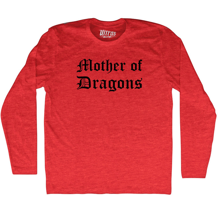 Mother Of Dragons Adult Cotton Long Sleeve T-shirt - Athletic Red