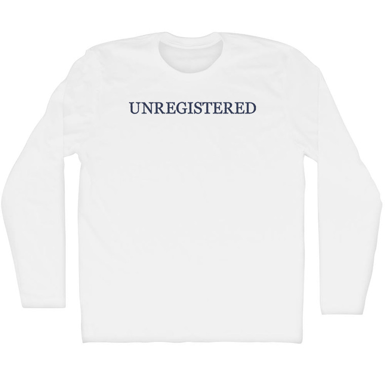 UNREGISTERED  Rage Font Adult Cotton Long Sleeve T-shirt - White