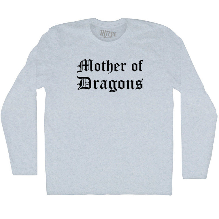 Mother Of Dragons Adult Cotton Long Sleeve T-shirt - Athletic White