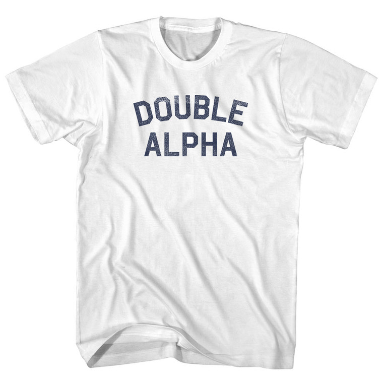 Double Alpha Youth Cotton T-shirt - White