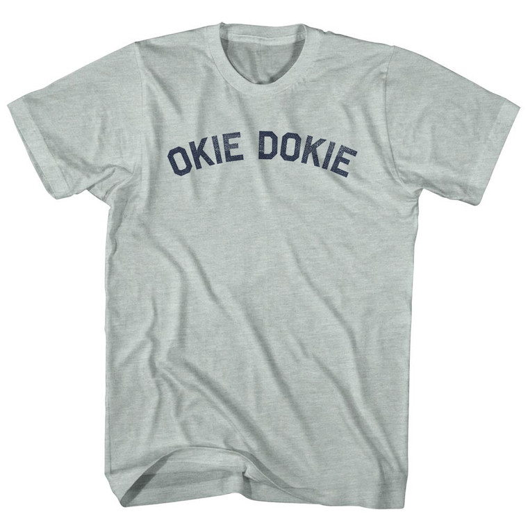 Okie Dokie Adult Tri-Blend T-shirt Athletic Cool Grey