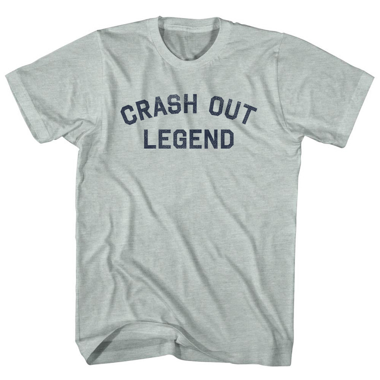 Crash Out Legend Adult Tri-Blend T-shirt - Athletic Cool Grey