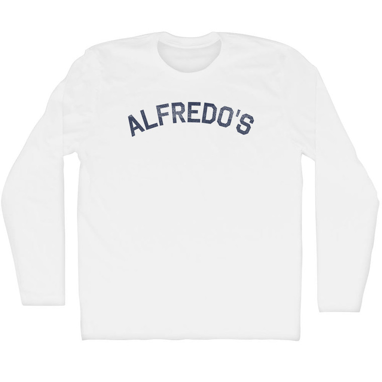 Alfredo's Adult Cotton Long Sleeve T-shirt - White