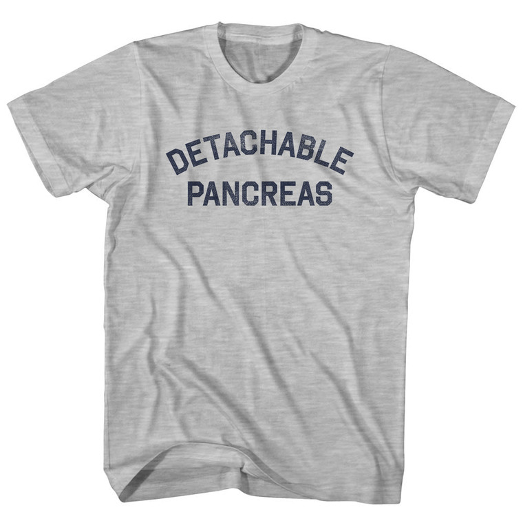 Detachable Pancreas Adult Cotton T-shirt - Grey Heather