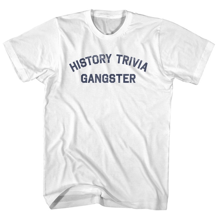 History Trivia Gangster Youth Cotton T-shirt - White