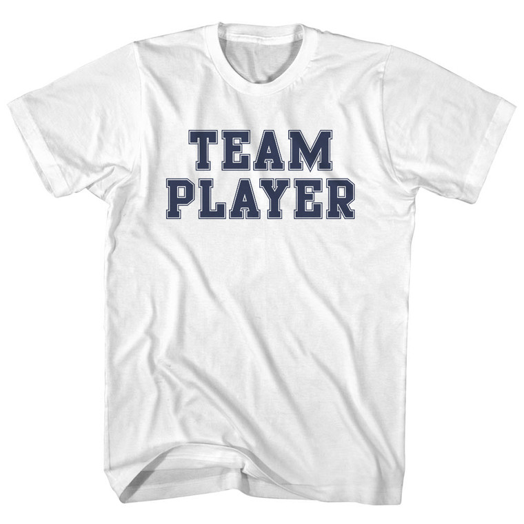 Team Player Womens Cotton Junior Cut T-Shirt - White