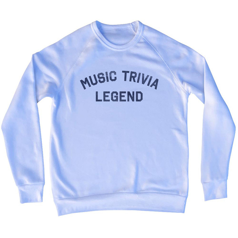 Music Trivia Legend Adult Tri-Blend Sweatshirt - White