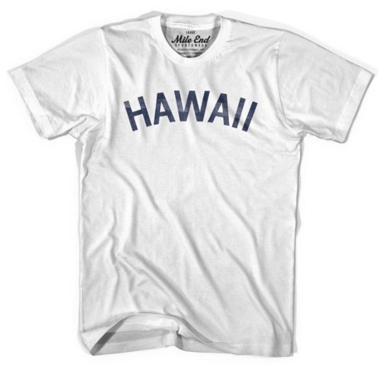 Adult Large - Hawaii Union Vintage T-shirt - White - Final Sale Z66